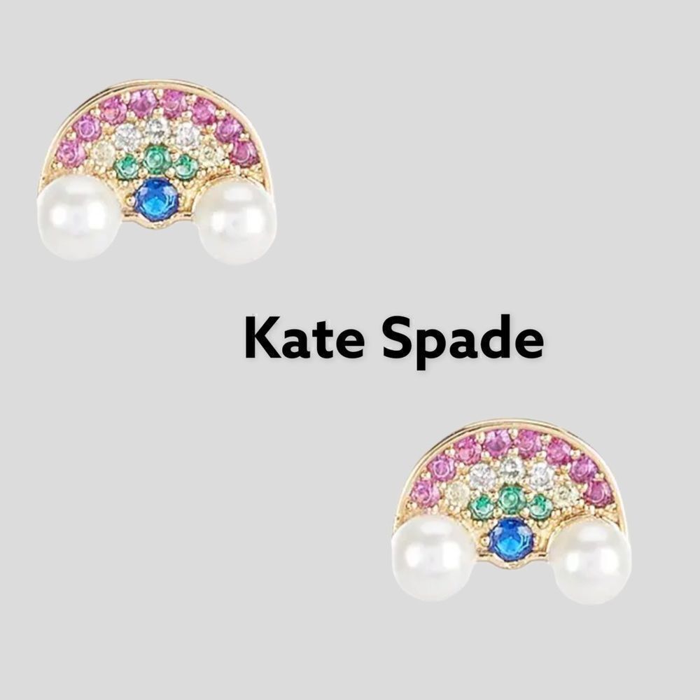 NWT KATE SPADE Rainbow stud earrings E1